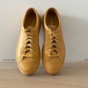 RARE Mustard Yellow Women's Common Projects Achilles Low Leather Size 36